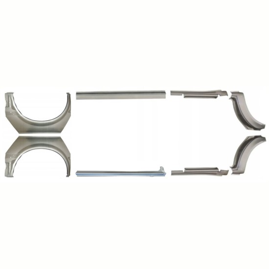 Reparaturblech Schweller + Kotflügel hinten für Ford Transit 2000-2013 / Satz 9694