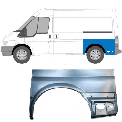 FORD TRANSIT 2000-KURZ HINTEN KOTFLÜGEL REPARATURBLECH / LINKS