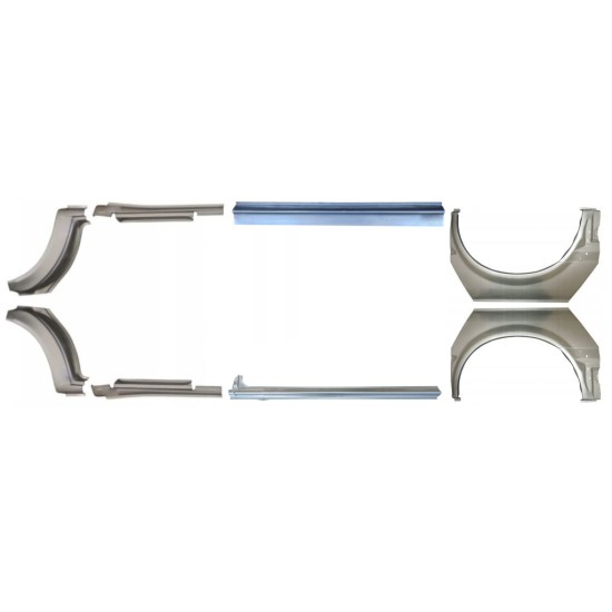 Reparaturblech Schweller + Kotflügel hinten für Ford Transit 2000-2013 / Satz 12674