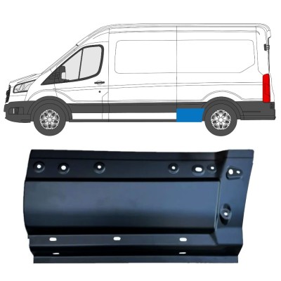 Reparaturblech vorderes Teil Kotflügel hinten für Ford Transit 2014- / Links 15347