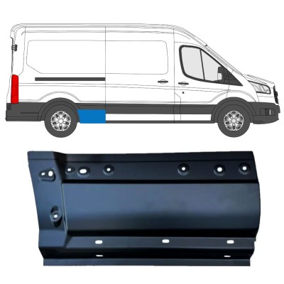 Reparaturblech vorderes Teil Kotflügel hinten für Ford Transit 2014- / Rechts 15346