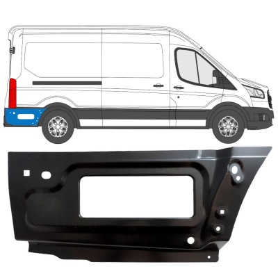 Reparaturblech hinterer Kotflügel hinteres Teil für Ford Transit 2014- / Rechts 15348