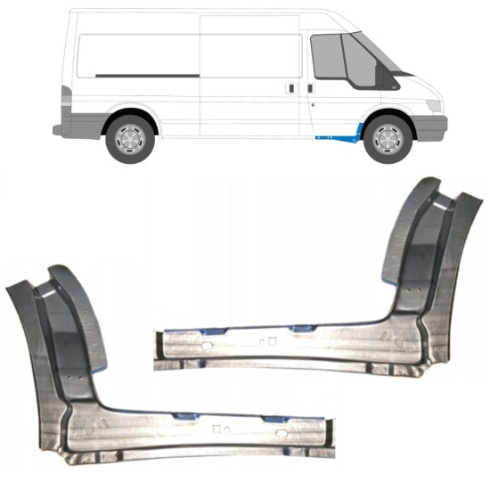 Reparaturblech Innen-Schweller für Ford Transit 2000-2013 / Links+Rechts / Satz 11909