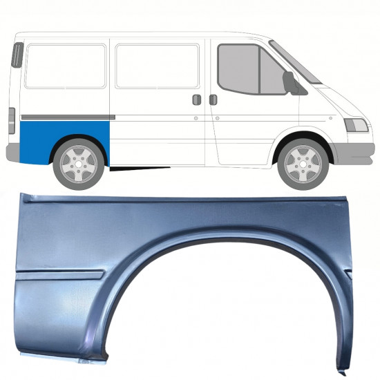 FORD TRANSIT 1991-2000 HINTEN KOTFLÜGEL REPARATURBLECH / RECHTS