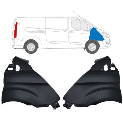 Vorne Kotflügel für Ford Transit Custom 2013-2017 / Links+Rechts / Satz 17097