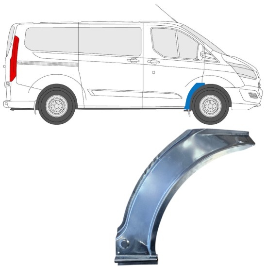 Reparaturblech vorderer Radlauf für Ford Transit Custom 2013- / Rechts 15968
