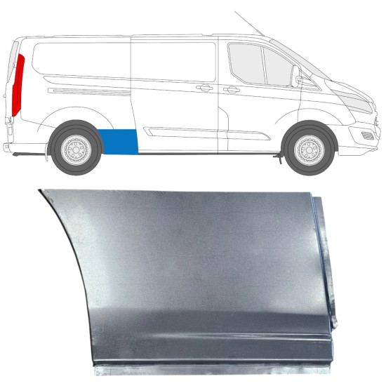 Reparaturblech Kotflügel hinten für Ford Transit Custom 2013- / Rechts 15970