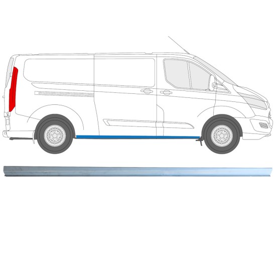 Reparaturblech unterer Schweller für Ford Transit Custom 2013-2023 / Rechts 16894