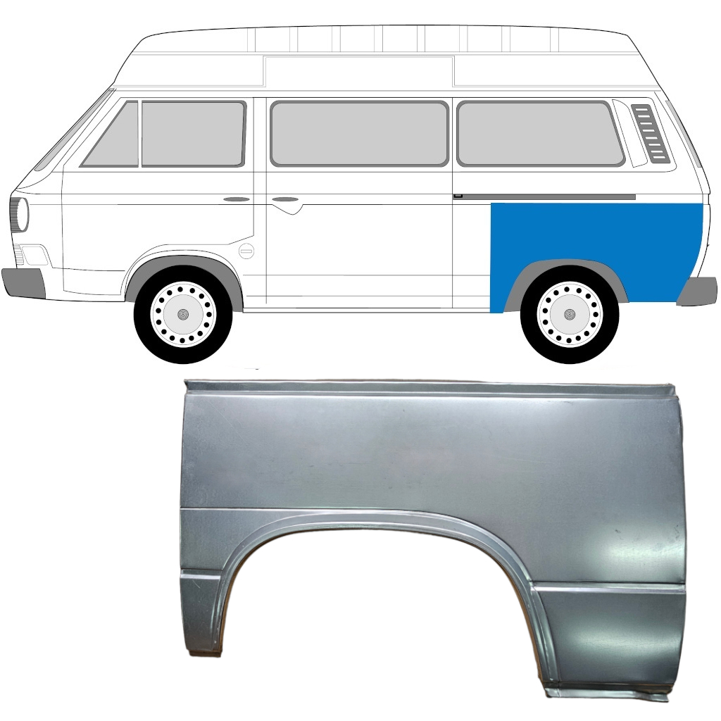  VW T3 1979-1992 HINTEN KOTFLÜGEL REPARATURBLECH / LINKS
