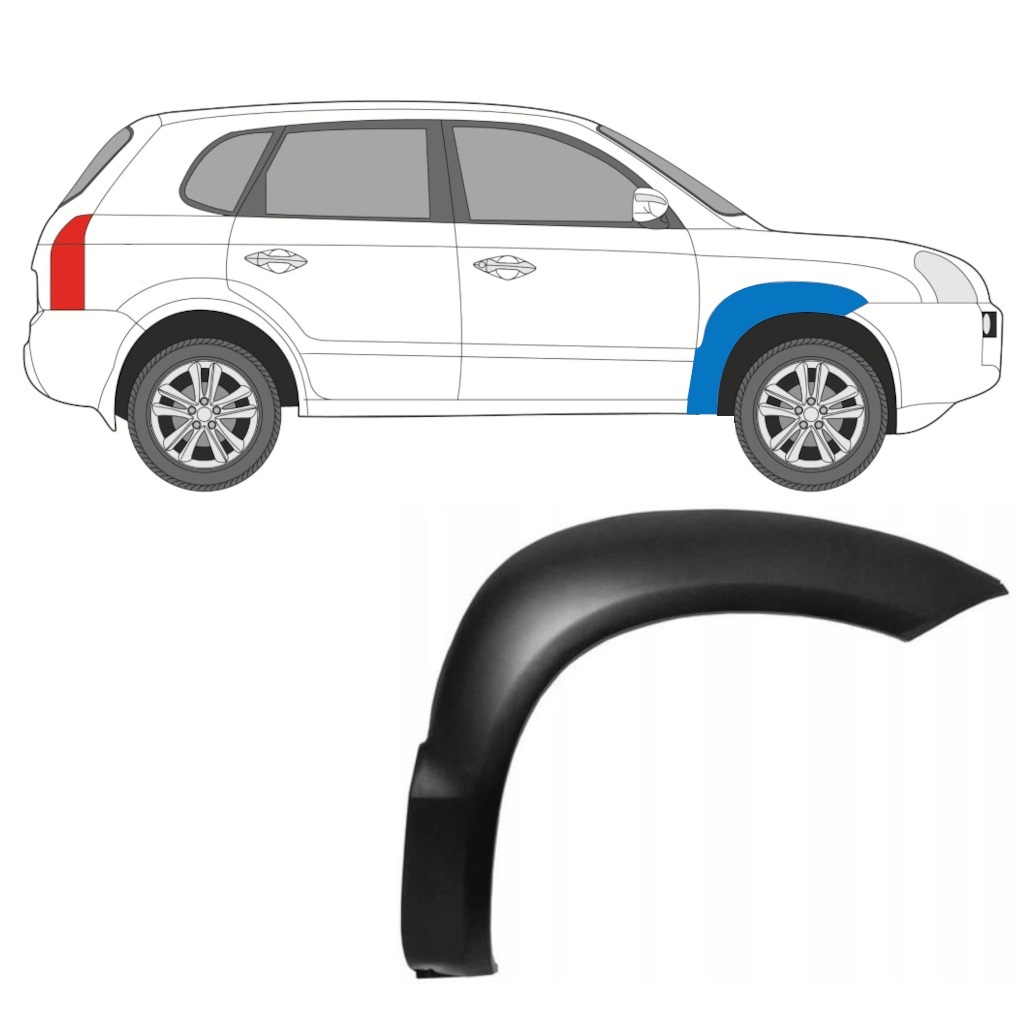 HYUNDAI TUCSON 2004-2010 VORNE RADLAUF ABDECKUNG PANEL / RECHTS