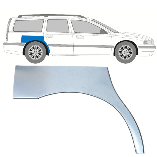 Reparaturblech Kotflügel hinten für Volvo S70 V70 2000-2007 / Rechts 17211