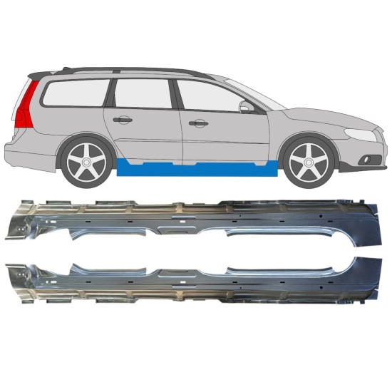 Voll schweller für Volvo V70 2007-2016 / Links+Rechts / Satz 16276