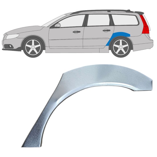 Reparaturblech Kotflügel hinten für Volvo V70 2007-2016 / Links 17215