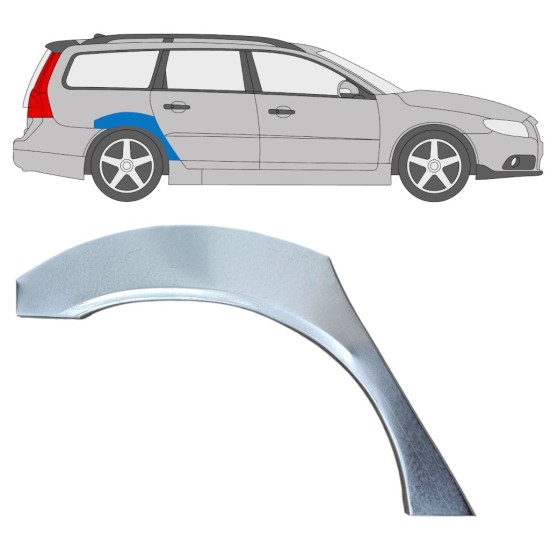 Reparaturblech Kotflügel hinten für Volvo V70 2007-2016 / Rechts 17214