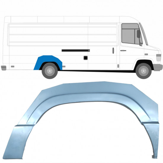 MERCEDES VARIO 1996- RADLAUF REPARATURBLECH / RECHTS