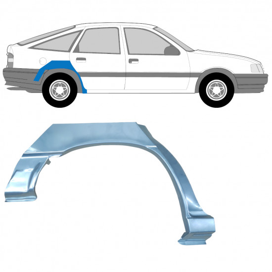 OPEL VECTRA 1988-1995 RADLAUF REPARATURBLECH / RECHTS