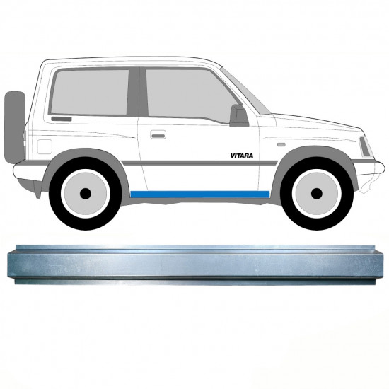 SUZUKI VITARA 1988-1998 INNEN SCHWELLER REPARATURBLECH / RECHTS = LINKS