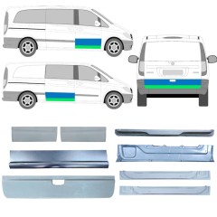 Reparaturblech Tür für Mercedes Vito W639 2003-2014 / Links+Rechts / Satz 12629