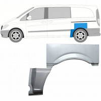 MERCEDES VITO 2003-2010 HINTEN KOTFLÜGEL REPARATURBLECH / KURZ / LINKS / SATZ