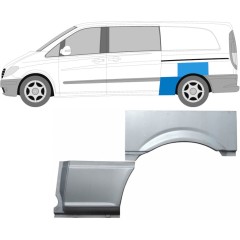 Reparaturblech Kotflügel hinten für Mercedes Vito W639 2003-2014 / Links / Satz 9276