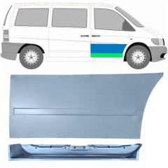 Reparaturblech innen + außen vorderer Tür für Mercedes Vito I W638 1996-2003 / Rechts / Satz 12016