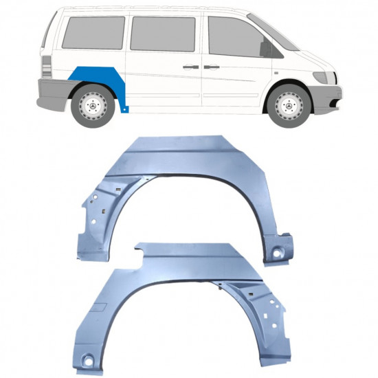 MERCEDES VITO 1996-2003 RADLAUF REPARATURBLECH / SATZ