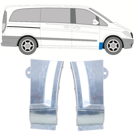 Reparaturblech Kotflügel vorne für Mercedes Vito W639 2003-2014 / Links+Rechts / Satz 16811