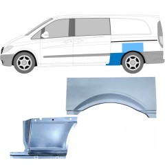 Reparaturblech Kotflügel hinten für Mercedes Vito W639 2003-2014 / Links / Satz 11865