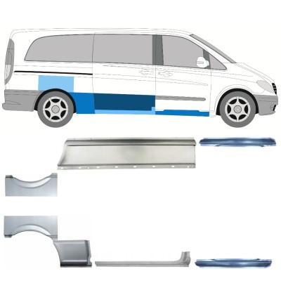 Reparaturblech-Set für Mercedes Vito W639 2003-2014 / Links+Rechts / 14787