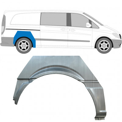Reparaturblech Kotflügel hinten für Mercedes Vito W639 2003-2014 / Rechts 12914