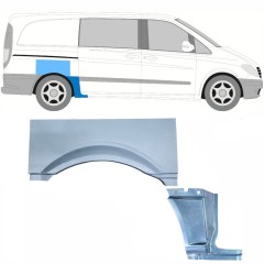 Reparaturblech Kotflügel hinten für Mercedes Vito W639 2003-2014 / Rechts / Satz 11866