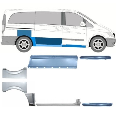 Reparaturblech-Set für Mercedes Vito W639 2003-2014 / Links+Rechts / 14790
