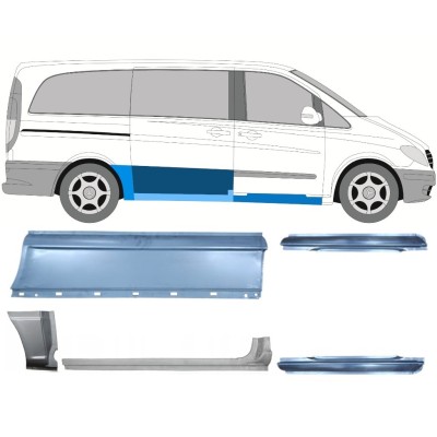 Reparaturblech-Set für Mercedes Vito W639 2003-2014 / Links+Rechts / 14789