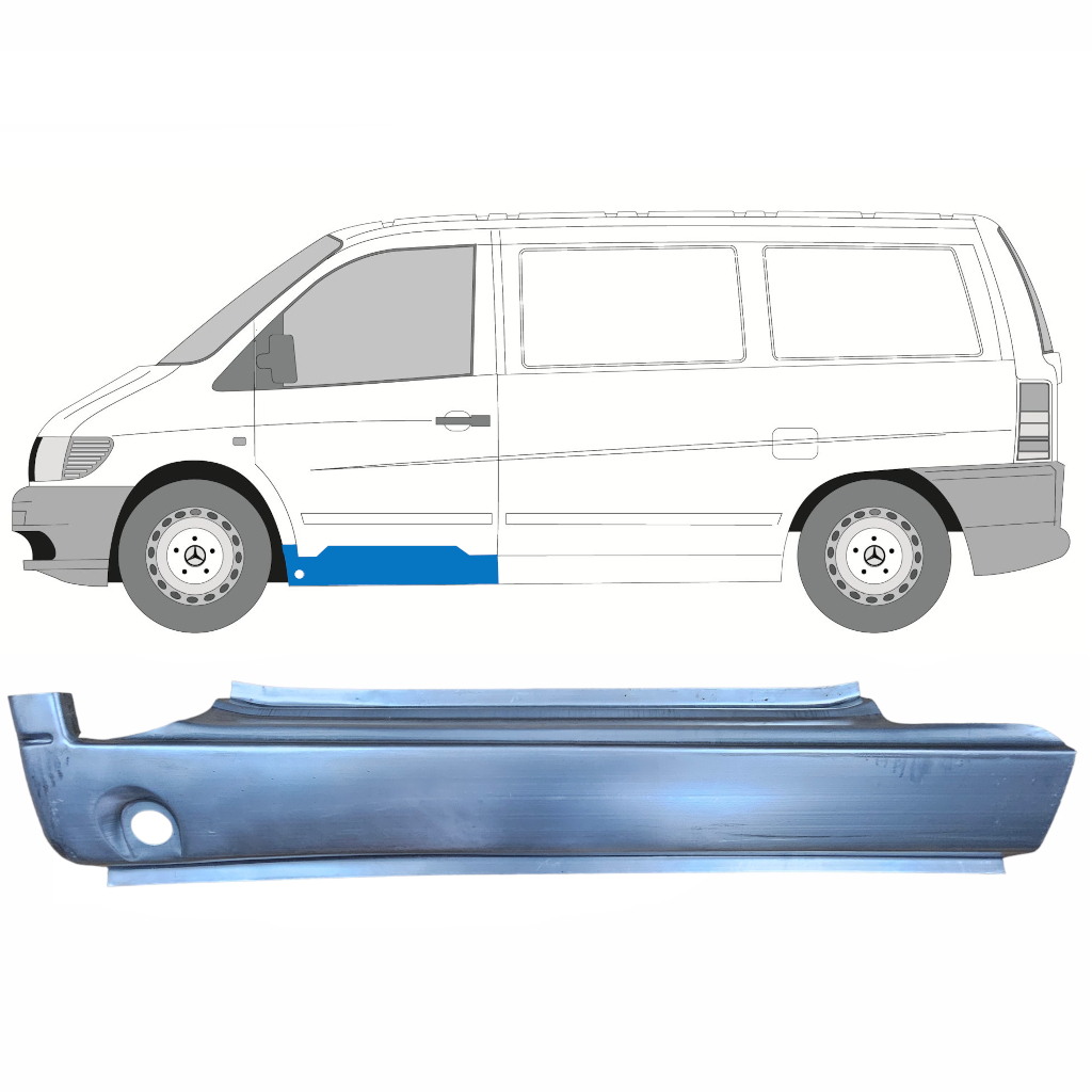 Reparaturblech Schweller Vordere Tür Für Mercedes Vito I W638 1996-2003 / Links 8832
