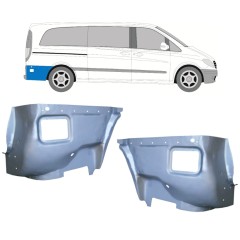 Reparaturblech innenhinterer Kotflügel für Mercedes Vito W639 2003-2014 / Links+Rechts / Satz 11644