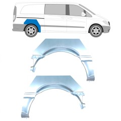 Reparaturblech Kotflügel hinten für Mercedes Vito W639 2003-2014 / Links+Rechts / Satz 9462
