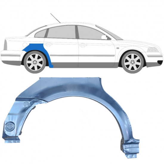 VW PASSAT B5 1996-2005 RADLAUF REPARATURBLECH / RECHTS