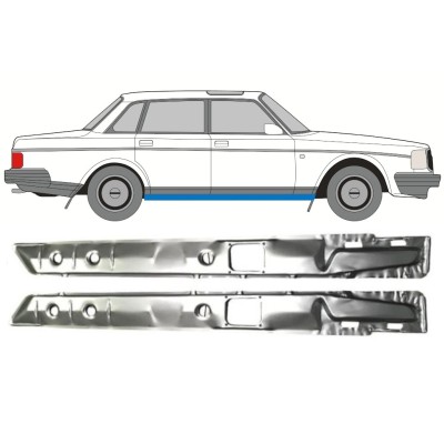 Reparaturblech Innen-Schweller für Volvo 240 1975-1993 / Links+Rechts / Satz 16111