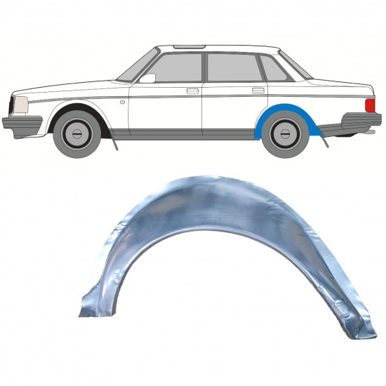 Innen hinten kotflügel reparaturblech for Volvo 240 1975-1993 / Links 12780