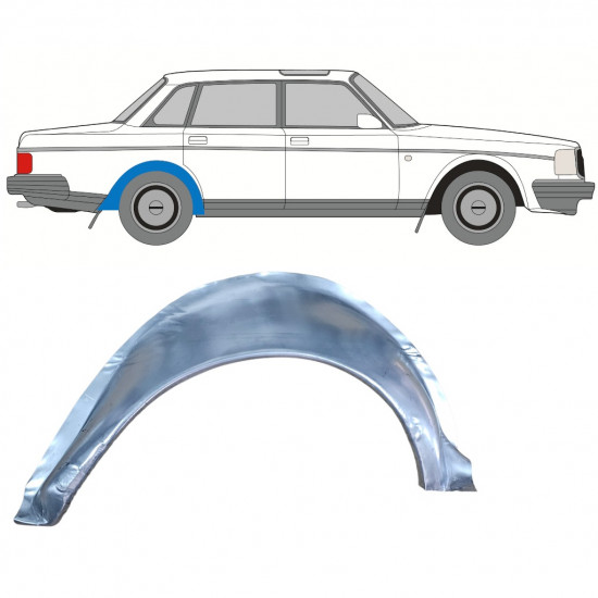 Innen hinten kotflügel reparaturblech for Volvo 240 1975-1993 / Rechts 12777