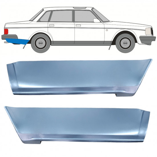 Hinten kotflügel reparaturblech for Volvo 240 1975-1978 / Links / Rechts / Links / Rechts 12785