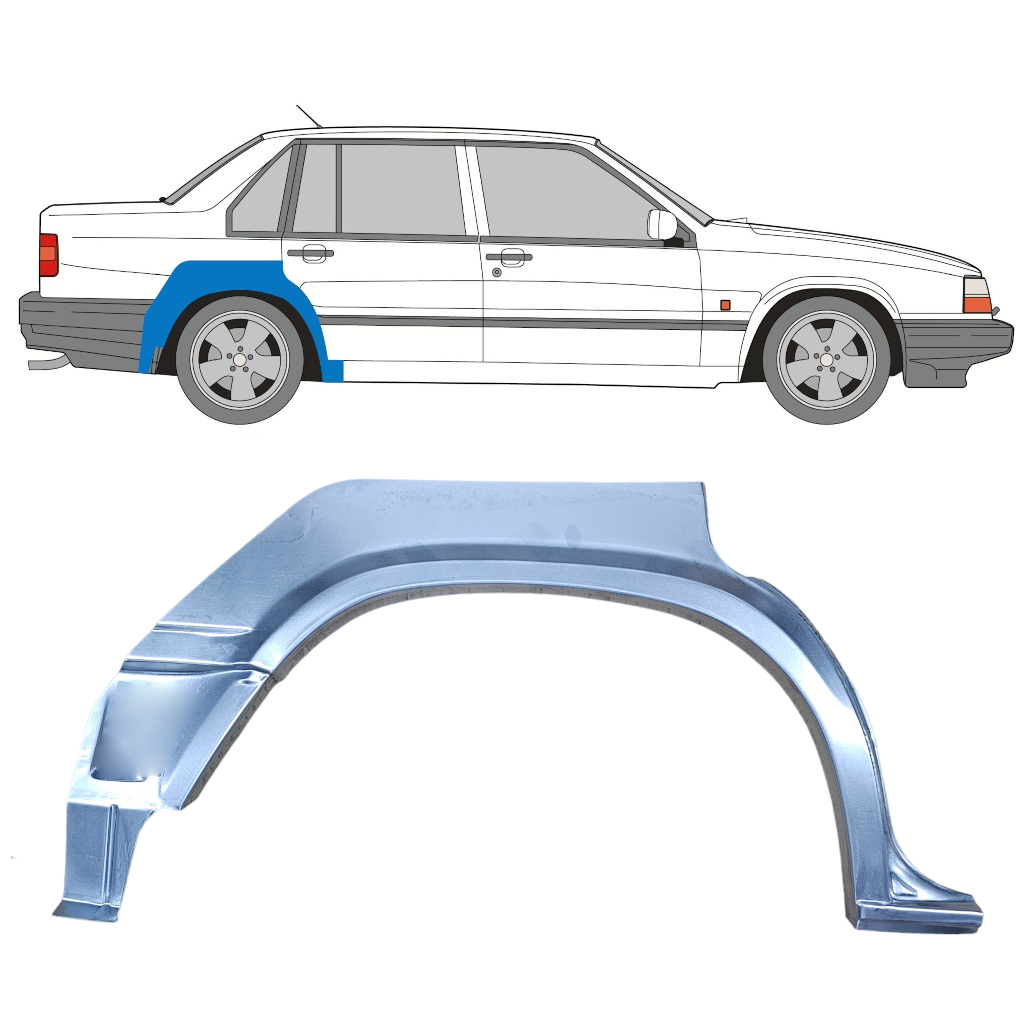 Reparaturblech Kotflügel hinten für Volvo 940 960 1990-1998 / Rechts 8293