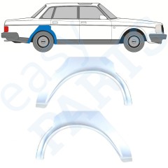 Reparaturblech Kotflügel hinten für Volvo 240 1975-1993 / Links+Rechts / Satz 9898