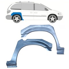 Reparaturblech Kotflügel hinten für Chrysler Voyager 2000-2008 / Links+Rechts / Satz 11284