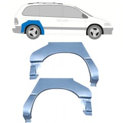 Reparaturblech Kotflügel hinten für Chrysler Voyager 1996-2001 / Links+Rechts / Satz 9967