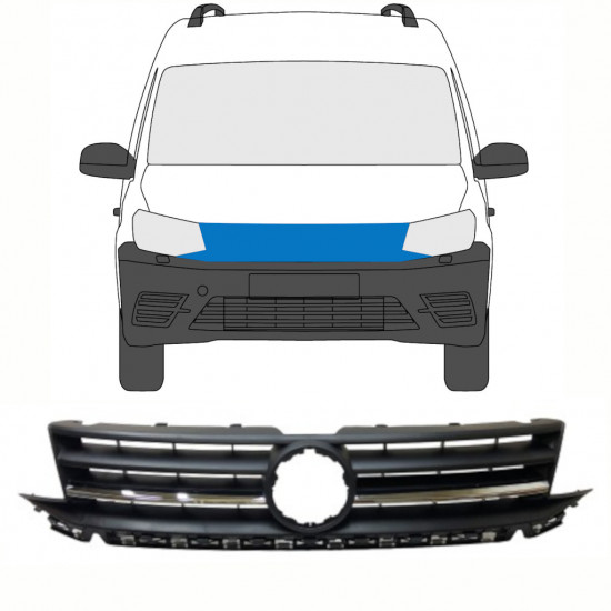 VOLKSWAGEN CADDY 2015-2020 KÜHLERGRILL