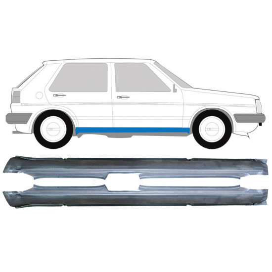 VW GOLF 2 1982- 5 TÜR SCHWELLER REPARATURBLECH / SATZ