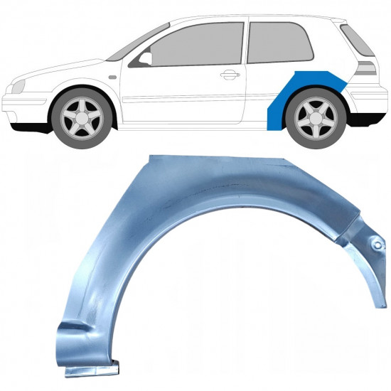 VW GOLF 4 1997- 3 TÜR RADLAUF REPARATURBLECH / LINKS