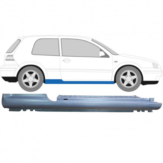 VW GOLF 4 1997- 3 TÜR SCHWELLER REPARATURBLECH / RECHTS