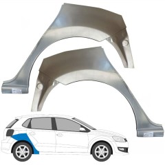 Reparaturblech Kotflügel hinten für Volkswagen Polo 2009-2017 / Links+Rechts / Satz 9662